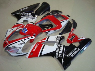 Yamaha R1 1998-1999 Motorrad Verkleidungen - Schwarz Rote Aufkleber