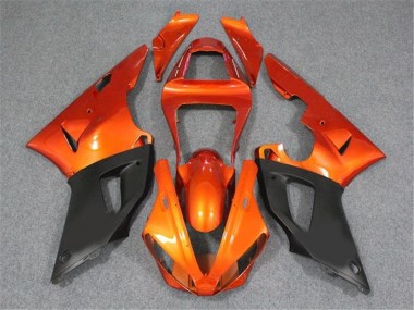 Yamaha R1 2000-2001 Motorrad Verkleidungen - Orange Schwarz