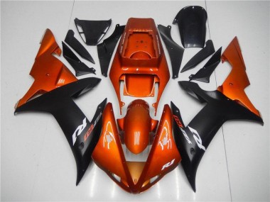 Yamaha R1 2002-2003 Motorrad Verkleidungen - Orange Schwarz