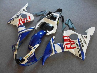 Yamaha R6 2003-2005 Motorrad Verkleidungen - Blau Weiß Fiat