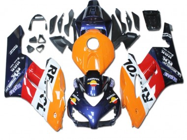 Honda CBR 1000 RR 2004-2005 Motorrad Verkleidungen - Orange Rot Blau Repsol