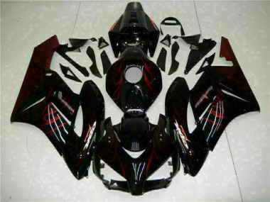 Honda CBR 1000 RR 2004-2005 Motorrad Verkleidungen - Rot Flamme Schwarz