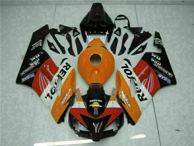 Honda CBR 1000 RR 2004-2005 Motorrad Verkleidung - Orange Schwarz Repsol