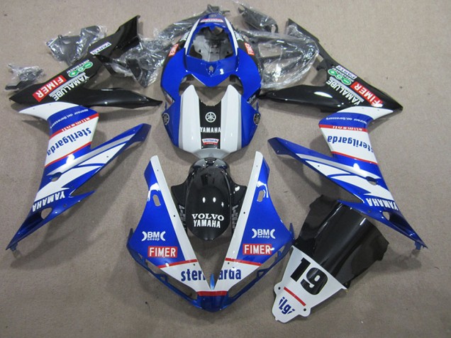 Yamaha R1 2004-2006 Motorrad Verkleidungen - Blau Weiß Volvo Sterilgarda 19