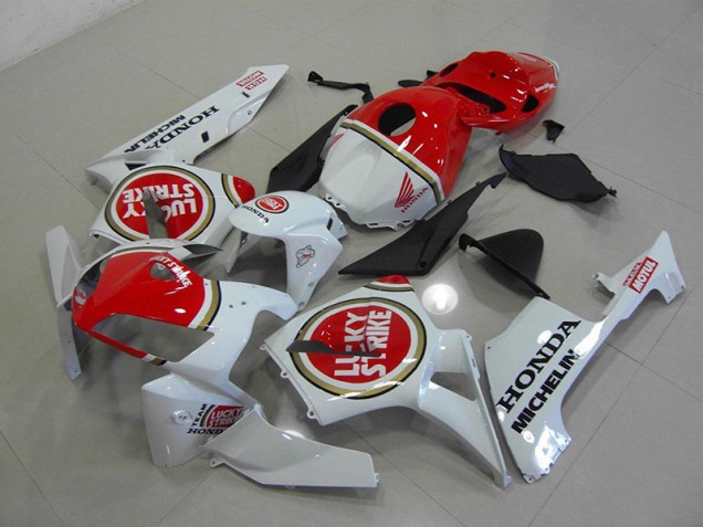 Honda CBR 600 RR 2005-2006 Motorrad Verkleidungen - Perl Weiß Lucky Strike