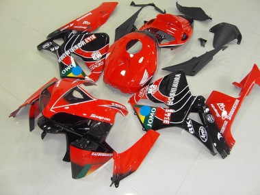 Honda CBR 600 RR 2005-2006 Motorrad Verkleidungen - Rot Schwarz Jomo