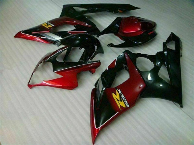 Suzuki GSXR 1000 K5 2005-2006 Motorrad Verkleidungen & Plastik - Rot Schwarz