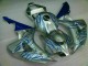 Honda CBR 1000 RR 2006-2007 Motorrad Verkleidungen - Blau Flamme Silber