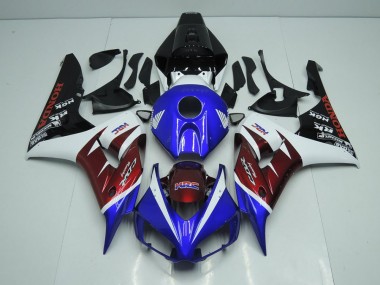 Honda CBR 1000 RR 2006-2007 Motorrad Verkleidungen - Burgunderrot und Blau