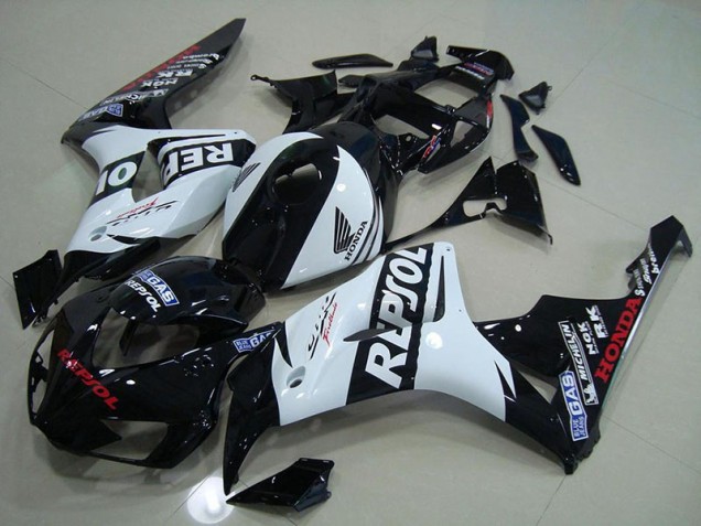 Honda CBR 1000 RR 2006-2007 Motorrad Verkleidungen - Schwarz Weiß Repsol