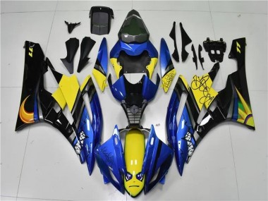 Yamaha R6 2006-2007 Motorrad Verkleidungen - Blau Hai