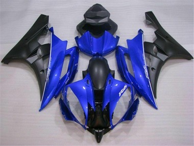 Yamaha R6 2006-2007 Motor Verkleidungen - Blau Schwarz