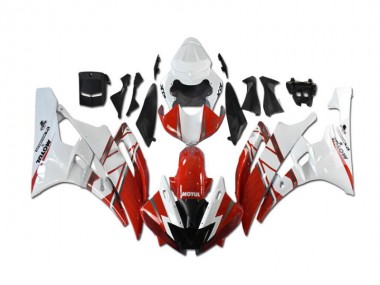 Yamaha R6 2006-2007 Motorrad Verkleidungen Komplett Sets - Rot Weiß