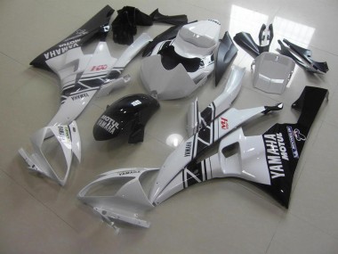 Yamaha R6 2006-2007 Motorrad Verkleidung - Schwarz Weiß