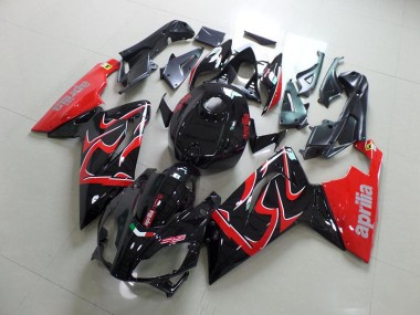 Aprilia RS 125 2006-2011 Motorrad Verkleidung - Schwarz und Rot