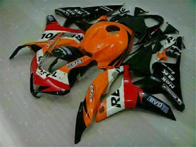 Honda CBR 600 RR 2007-2008 Motorrad Verkleidung - Orange Schwarz Repsol