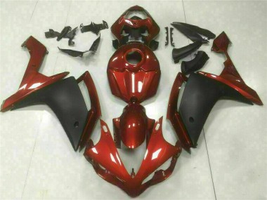 Yamaha R1 2007-2008 Motorrad Verkleidungen - Rot Schwarz