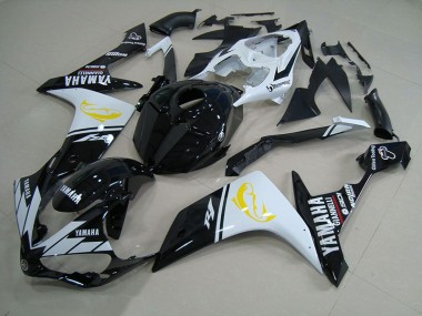 Yamaha R1 2007-2008 Motorrad Verkleidungen - Schwarz Weißer Dolphin