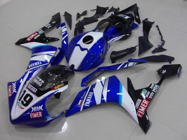 Yamaha R1 2007-2008 Motorrad Verkleidungen - Weiß Blau