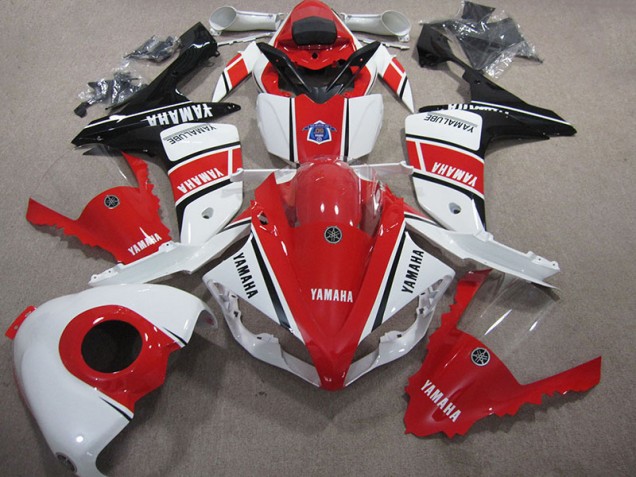 Yamaha R1 2007-2008 Motorrad Verkleidungen - Rot Weiß