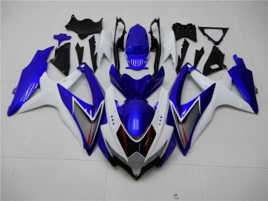 Suzuki GSXR 600 / 750 K8 2008-2010 Motorrad Verkleidungen - Weiß Blau