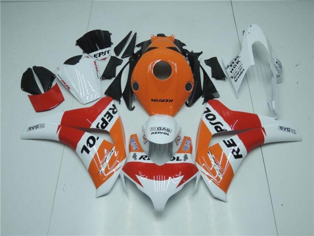 Honda CBR 1000 RR 2008-2011 Motorrad Verkleidungen - Orange Weiß Rot Repsol