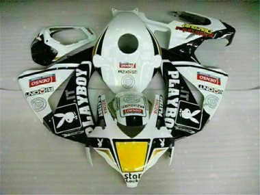 Honda CBR 1000 RR 2008-2011 Motorrad Verkleidung - Weiß Schwarz Playboy