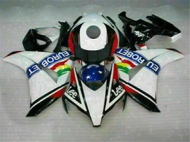 Honda CBR 1000 RR 2008-2011 Motorrad Verkleidungen - Weiß Blau Rot Eurobet Lee