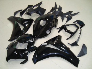 Honda CBR 1000 RR 2008-2011 Motorrad Verkleidungen - Glänzend Schwarz Chrom Aufkleber