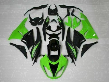 Kawasaki ZX6R 2009-2012 Motorrad Verkleidungen - Schwarz Grün 636