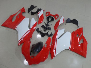 Ducati 1199 2011-2014 Motorrad Verkleidungen - Rot Weiß