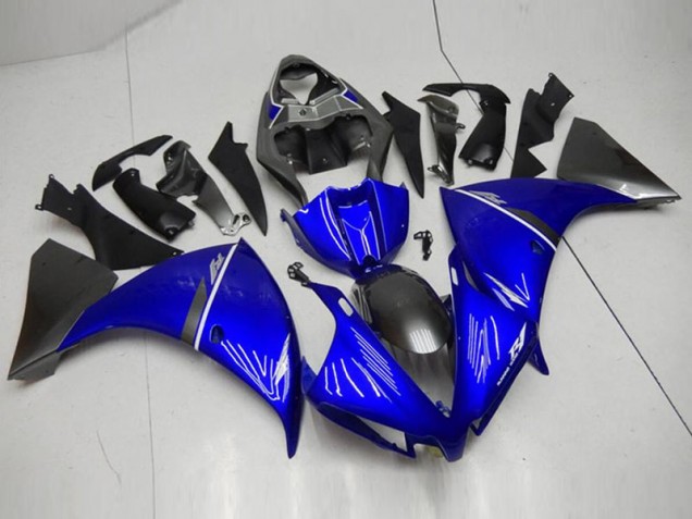 Yamaha R1 2012-2014 Motorrad Verkleidungen - Schwarz Blau