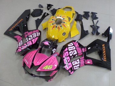 Honda CBR 600 RR 2013-2023 Motorrad Verkleidungen - Gelb Rosa Rossi
