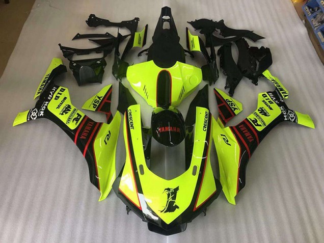 Yamaha R1 2015-2019 Motorrad Verkleidungen - Gelb Dragon Aufkleber